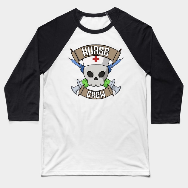 Nurses crew Jolly Roger pirate flag Baseball T-Shirt by RampArt